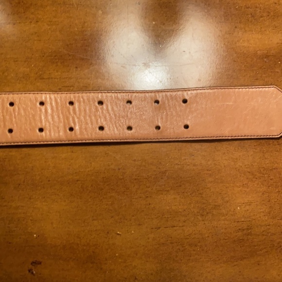 Ann Taylor Wide Leather Trouser Belt. Medium,Tan, Navy, Gold Excellent Condition - Picture 9 of 12